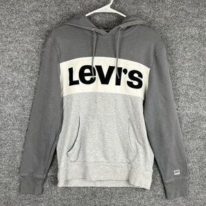 Levis Big Logo Spell Out Hoodie Color Block Men's SZ Small‎
